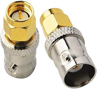 BOOBRIE BNC SMA Coax Connector SMA Male to BNC Female Coaxial Connector Low Loss Coax Adapter for RF Antennas, Wireless LAN Devices, Coaxial cable, WiFi, Ham or Handheld Radios, Scanner, SDR Pack of 2