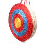 DOSTYLE Traditional Hand-Made Solid Straw Round Archery Target Shooting Bow Coloured Rope Target Face Five Layer for Recurve Bow Long Bow Compound Bows