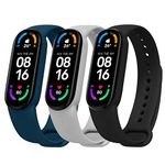 Ainiv Watchband Compatible with Xiaomi Mi Band 5/Xiaomi Mi Band 6, 2-pack Xiaomi WatchBand Knitted Nylon/Silicone Watch Strap, Adjustable Woven Stretchy Replacement Straps for Xiaomi Accessories