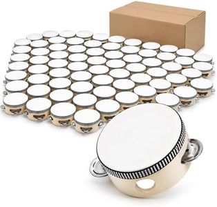 Claw road Bulk 100-Pack tambourines for adults, 4 Inch Wooden Handheld Percussion Instruments with Jingles, for Wedding Exit Celebrations, Church Worship, Classroom Music & Party Activities