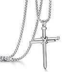 MUERDOU Cross Necklace for Men Cros