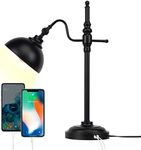 JCPYIUL Desk Lamp with 2 USB Chargi