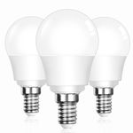 Caldarax E14 LED Light Bulb, 5W Small Edison Screw Bulb 40W Equivalent, 450LM Warm White 2700K G45 Golf Ball Bulbs Energy Saving E14 SES Bulb, Non-Dimmable, 3 Pack