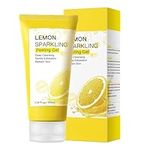 Lemon Exfoliating Gel,Lemon Peeling Gel,Vitamin C Face Scrub,Soft your Skin & Remove Dead Skin,Natural Face Scrub Exfoliator for Blackhead,Mild Face Exfoliator Scrub for Radiant Skin,Face & Body &Knee