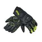 Raida Aeroprix Full Gauntlet Leather Motorcycle Gloves | Knox Sps Palm Sliders | Cycling | Dual Wrist Closure (Xs, Hiviz)