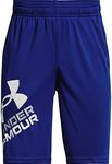 Under Armour Boy's UA Prototype 2.0 Logo Shorts, Small, Royal Blue/White