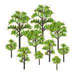 Yetaha 20 Pcs Model Trees Miniature Tree, Fairy Garden Plant Ornament Model Train Scenery Architecture Green Tree Model for Micro Landscape DIY Craft Home Decoration