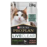 PRO PLAN® LIVECLEAR® Adult 1+ STERILISED Rich in Salmon Dry Cat Food 2.8kg, For Neutered Cats