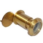 RiseOm Brass Door Peephole (Door Eye) 180 Degree Viewer (Shutter-GoldYellow-3")