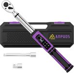 ANPUDS Digital Torque Wrench 3/8 Drive, 1.5-99.56 Ft-lb/2.03-135 Nm, Inch Pound Torque Wrench Digital with ±1% Precision, Vibration, Buzzer, LED Flash for Bike, Motorcycle & Automotive Repair