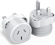 HEYMIX UK Travel Adapter, UK to AUS Universal Travel Plug, AU to UK International Power Adapter, UK to Australia Travel Power Adapter, UK Plug for England,Malaysia,Indonesia,Singapore (2-Pack)