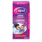 Calpol Infant Suspension, Paracetamol Medication, For 2+ Months, Strawberry Flavour, 100ml