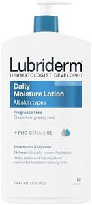 Lubriderm Fragrance Free Daily Moisture Lotion + Pro-Ceramide, Shea Butter & Glycerin, Face, Hand & Body Lotion for Sensitive Skin, Hydrating Lotion for Healthier-Looking Skin, 24 fl. oz