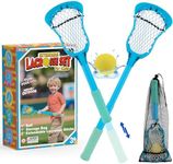 Foayex Adjustable Kids Lacrosse Stick Toddler Toys Outdoor Games for Pool Beach Yard, Mini Lacrosse Set Birthday Gifts for 3 4 5 6 7 8 Year Old Boys Girls, with Portable Mesh Bag for Travel Camping