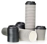 Signature Packaging - Ripple Paper Coffee Cups with Lids - 8oz / 236ml - 50 Pack