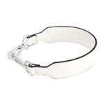 Strap Replacement Purse Faux Leather-Strap Short Handles Handbag-Strap Replacement Shoulder-Strap With Metal Clasp White(Silver Clasp)