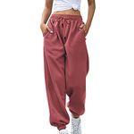 Womens Joggers Sweatpants Casual Oversized Jogging Pants Athletic Active Sweatpants Running Gym Workout Tracksuit Bottoms Drawstring Casual Lounge Trousers