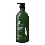 LUSETA Tea Tree & Argan Oil Shampoo (1L / 33.8 fl. oz.) Clarify & Repair Formula for Damaged & Oily Hair, Free of Sulfates, Parabens & Gluten, Colour Safe, pH 5.5-6.5