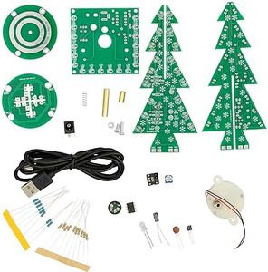 AZDelivery Kit de bricolage pour sapin de Noël LED : kit électronique de sapin de Noël à souder - Kit de soudure pour un arbre de Noël rotatif avec LED et port USB
