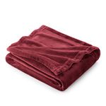 Bedsure Fleece Throw Blanket for Couch - Red Blankets Lightweight Fuzzy Cozy Soft Plush Warm Blankets and Throws for Sofa, 50x60 inches