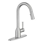 Moen 87233SRS Adler One-Handle High Arc Pulldown Kitchen Faucet with Power Clean, Spot Resist Stainless