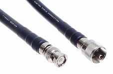 Custom Cable Connection 50 Foot UHF PL259 Male to BNC Male LMR400 Times Microwave 50 Ohm Coax Low Loss Antenna Cable for Ham Radio, WLAN, CB Radio and WiFi Antenna Feeders