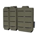 IDOGEAR Tactical 5.56mm Rifle Mag Pouch and Double 9mm Pistol Magazine Pouch Set with Open Top Quick Release MOLLE Pouches (Ranger Green)