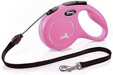 Flexi Classic Cord Retractable Dog Lead Pink Medium 5 Metre