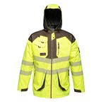 Regatta TRA340LA9PQ Tactical Hi-Vis Parka Jacket, Size Large, Yellow/Grey