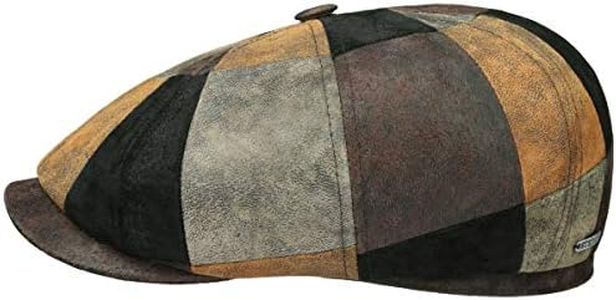 Stetson Men's Weathered Leather 8/4 Cap, Brown, Large