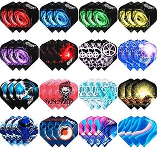 CyeeLife 48pcs Pet Plumas Tradicionales para Dardos de Acero Y Dardos de plástico