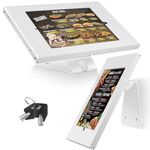 AboveTEK Anti-Theft Tablet Stand – iPad Locking & Security Stand, Countertop & Wall Mount POS Stand, 360° Swivel Kiosk Stand for iPad/iPad Air/iPad Pro – Ideal for Retail Business (White)