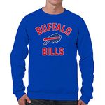 Team Fan Apparel NFL Adult Gameday Football Crewneck Sweatshirt - Cotton Blend - Stay warm, comfortable & stylish on game day, Royal, Large