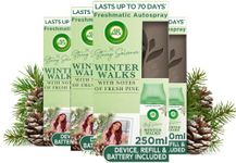 AirWick Automatic Air Freshener Freshmatic Spray Kit, Winter Walks Pine , Pack of 4, Lasts Upto 280 days (70 days per refill)