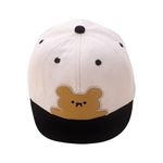 IBA ISBA COLLECTIONS Kids Soft Cotton Bear Printed Summer Cap | Sun UV Protection Baseball Cap for Girls and Boys, 6-24 Months (Black)