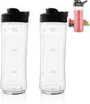 Smoothie Bottle - Blender Smoothie Bottle Cup Replacement - Blend Active Bottles Only For OSTER BLSTPB And BLSTP2 Type - Leak-Proof Blender Cups With Lids | 20oz Clear Portable Sport Bottle Cup