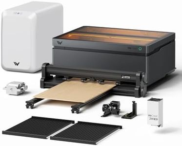 WECREAT Vision Pro 45W Laser Engraver and Cutter with 2W Switchable Laser Module, 137" Conveyor Feeder, AirGuard Ultra Fume Extractor, Laser Cutter Cuts 1", Laser Engraving Machine for Wood Metal