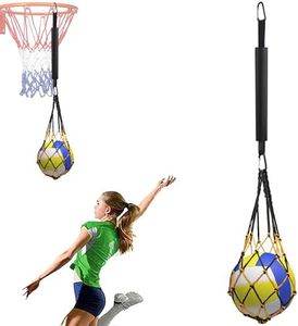 Dormercy Volleyball Spike Trainer, Volleyball Training Equipment Aids, Durable Solo Serving&Spiking Practice Rebounder for Beginners&Pro(Improved Net Bag Holder, 43Inch)