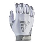 adidas ADIFAST 3.0 Football Receiver Glove, White/Silver, Large