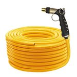 Sharpex Professional Thumb Control Garden Hose Nozzle with 30 MT Pipe -Water Hose Spray Nozzle Heavy Duty Thumb Control -Suitable for Watering Lawn and Garden (Black and Gold)