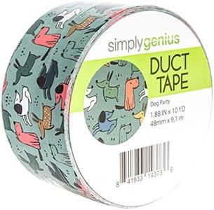 Simply Genius (Single Roll Patterned Duct Tape Roll Craft Supplies for Kids Adults Colored Duct Tape Colors, Dog Party