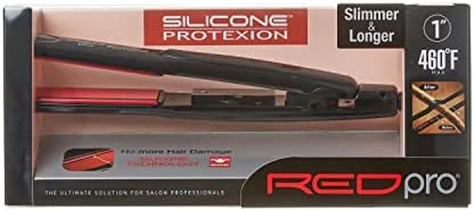 Kiss Products Red Pro Silicone Protexion Flat Iron, 1 Inch, 1 Pound