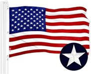 G128 American USA Flag | 6x10 Ft | Premier ToughWeave Series Embroidered 300D Polyester | Country Flag, Embroidered Stars, Sewn Stripes, Indoor/Outdoor, Brass Grommets, Beautiful Flag