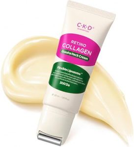 CKD Retino Collagen Gua Sha Neck Cream - Firming Cream for Neck and Jawline Tightening, Lifting, and Wrinkle Reduction with Stainless Steel Roller. Korean Skin Care,1.69 fl oz.