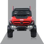 Srecap 12V Electric Rechargeable Battery Operated V8 Biturbo Jeep Car for Kids 1 to 7 Years, Red