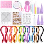 Tanstic 64Pcs Paper Quilling Kits, 45 Colors 900 Strips Paper Quilling Tools and Supplies for Beginners Perfect DIY Handcraft Quilling Set