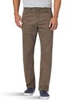 Wrangler Authentics Men's Straight Fit Twill Pant, Major Brown, 33W x 32L