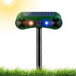 Ultrasonic Cat Repellent, Garden Cat Deterrents, 2 modes Solar Animal Repeller with PIR Motion Sensor and Flashing Light, Waterproof f Animal Deterrent Pest Repeller for Cats, Dogs, Wild Animals