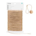 G2PLUS 2MM Jute String Twine, 50M Brown Natural Garden String, 2 Ply Natural Jute String for Craft, Art and Crafts Linen String for DIY Craft; Gardening Use