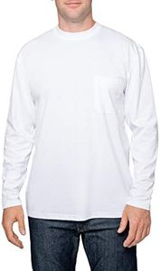 Insect Shield Men's UPF Dri-Balance Long Sleeve Pocket Tee, White, Large